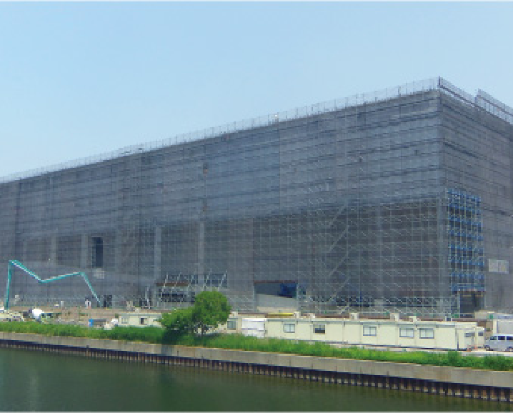 大規模物流センター:最高高さ約40m